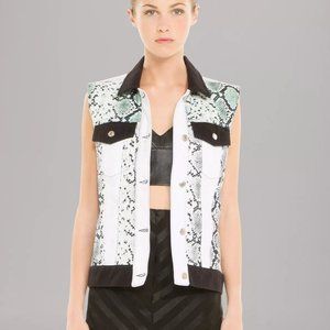 NWT $315 Sandro snake print Valence vest Size 1 Small